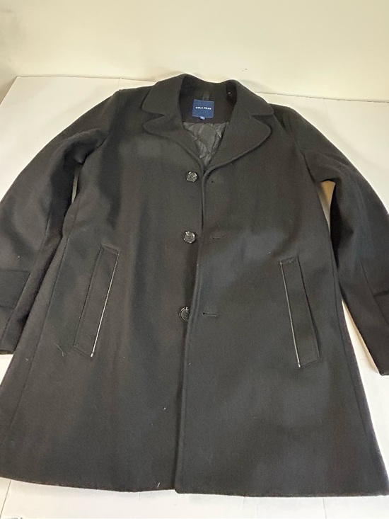Cole Haan Other - Cole Haan Men's Black Single-Breasted Wool Blend Pea Coat
